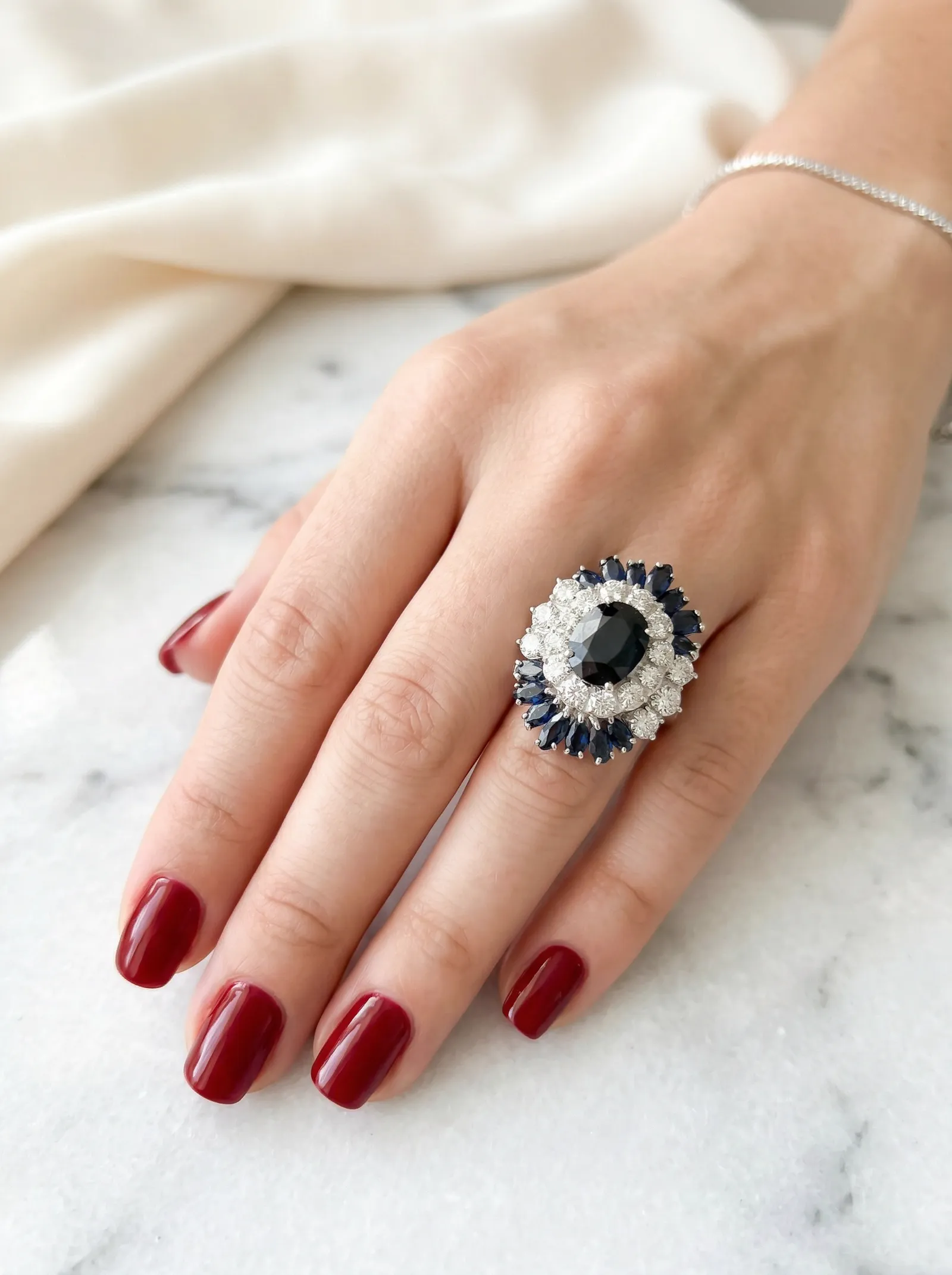 Sapphire & Diamond Ring