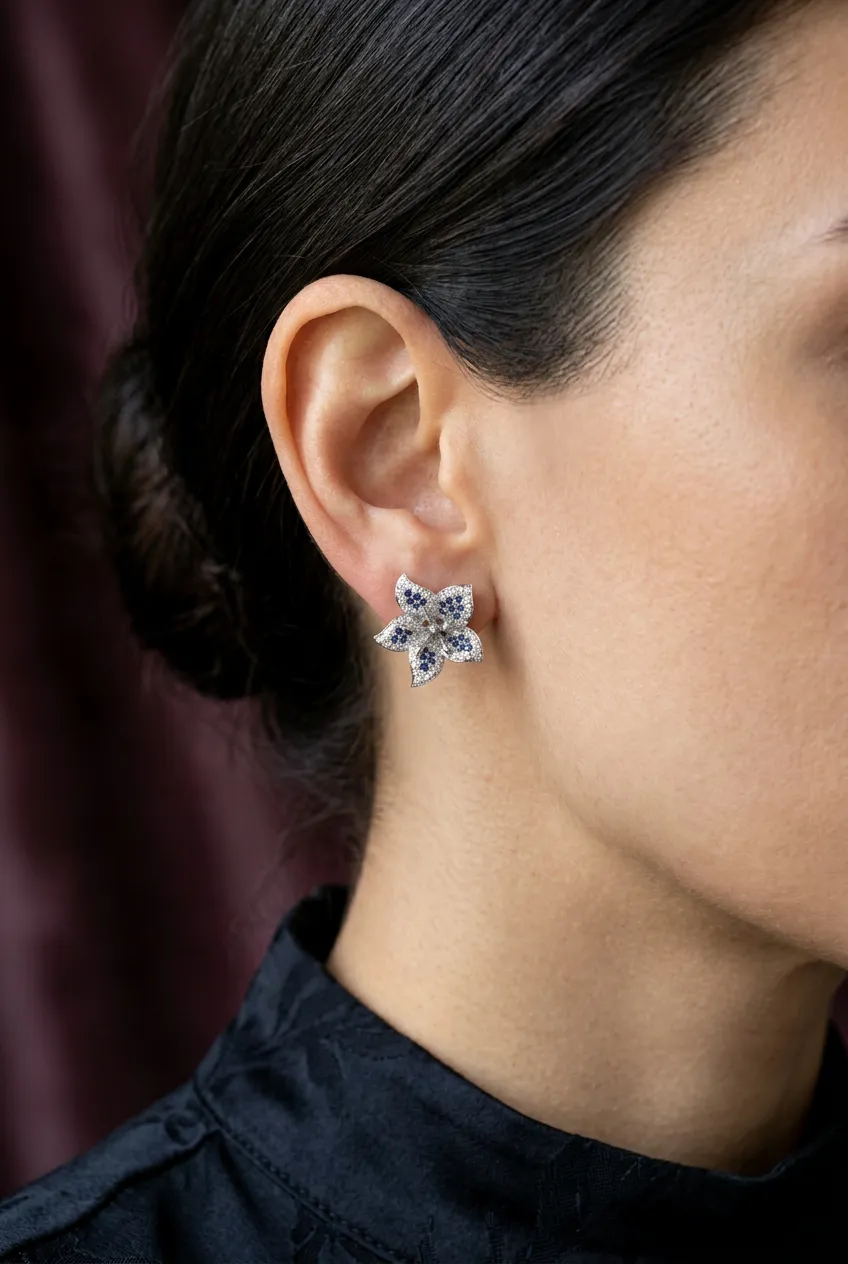 Sapphire & Diamond Earrings