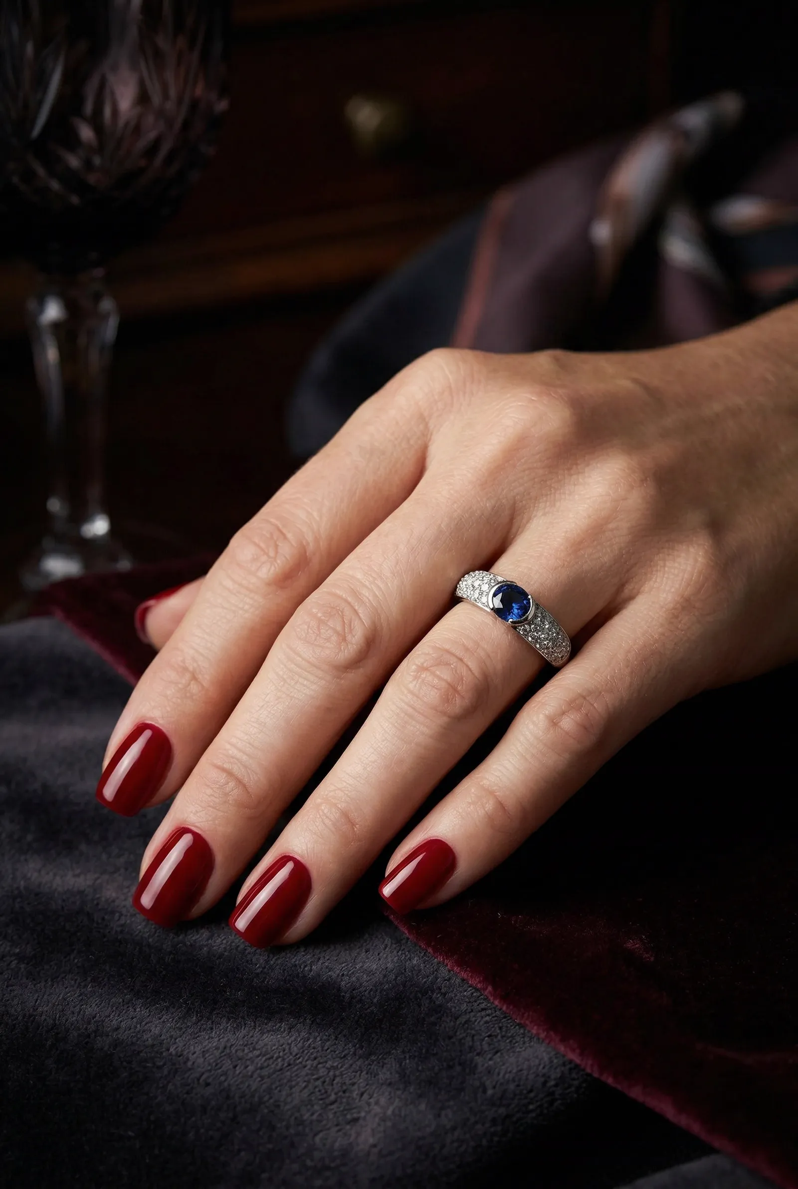 Sapphire & Diamond Ring